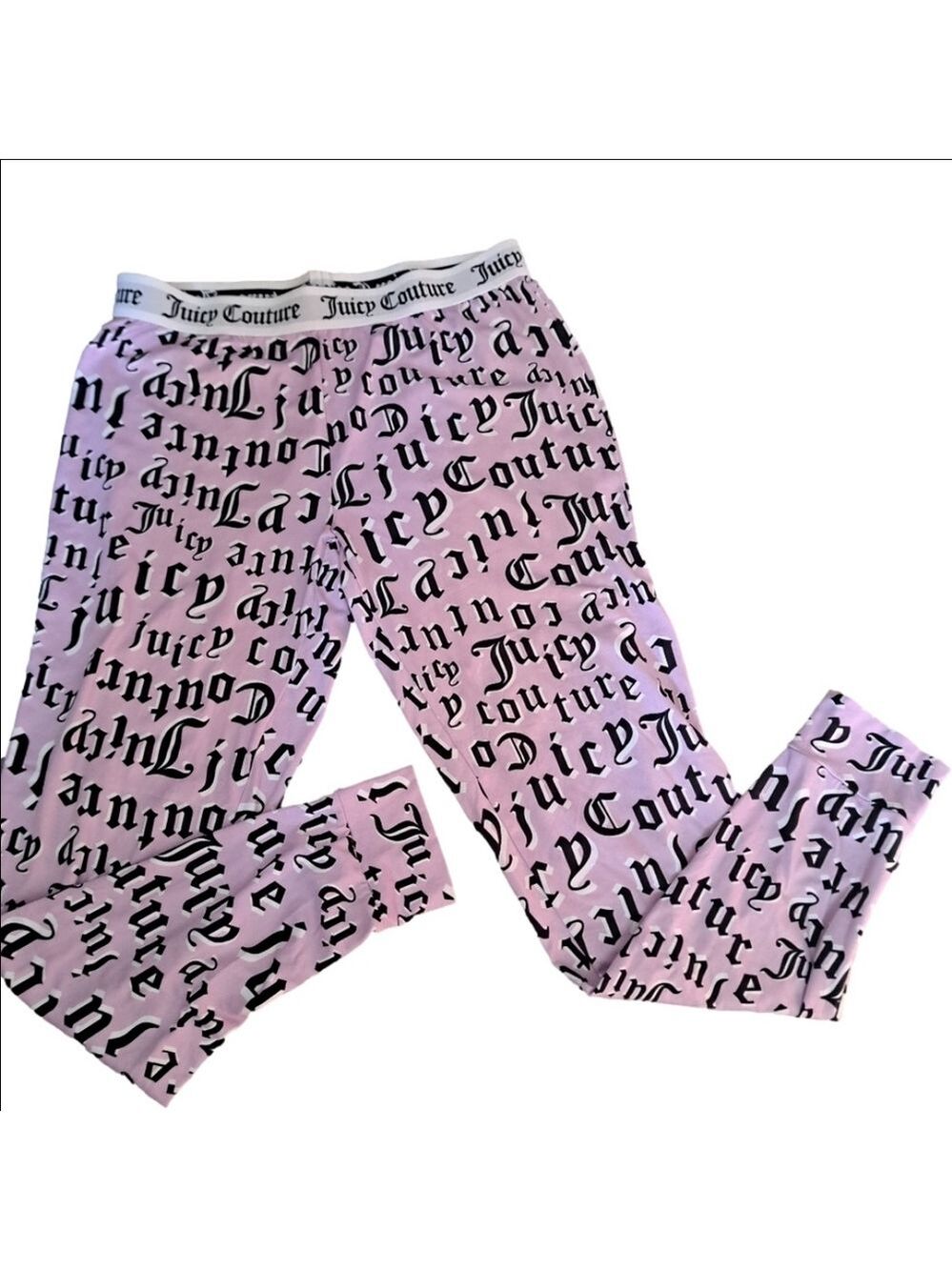 JUICY COUTURE sleepwear PJ lounge PANTS Mauve pink JC comfy casual SM